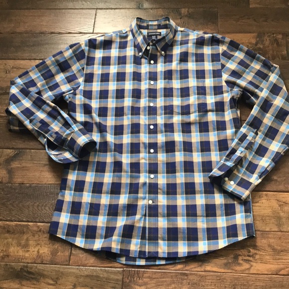 Lands' End Shirts Lands End Mens No Iron Twill Shirt Poshmark